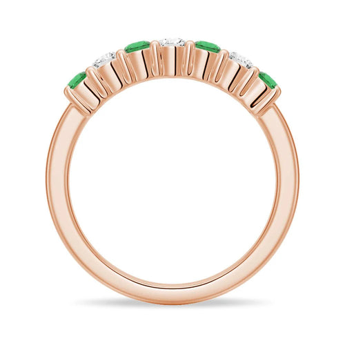 Colorful Half Eternity Gemstone Ring