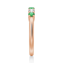 Load image into Gallery viewer, Classic Emerald and White Sapphire Ring
