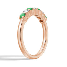 Load image into Gallery viewer, Green and White Stone Ring in Gold