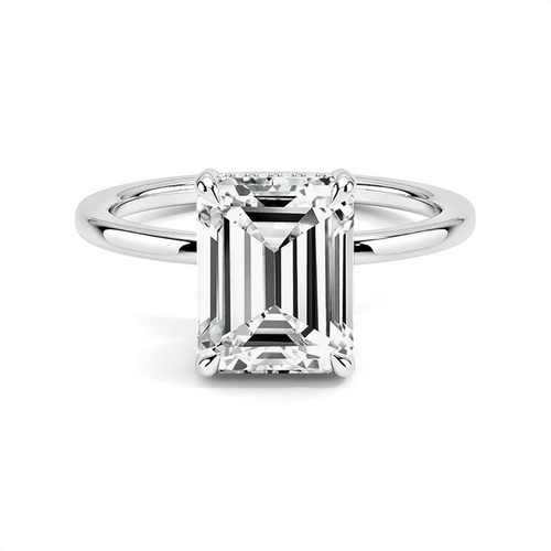 Emerald Cut Lab-Grown Diamond Engagement Ring