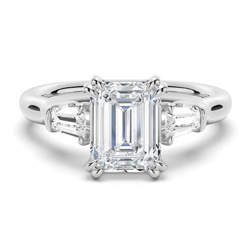 Emerald Cut Lab-Grown Diamond Engagement Ring