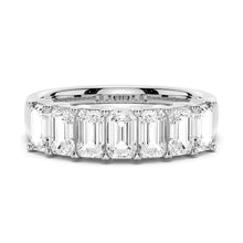 Load image into Gallery viewer, Emerald Cut Moissanite Eternity Band