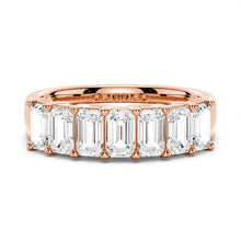 Load image into Gallery viewer, Modern Emerald Moissanite Bridal Band