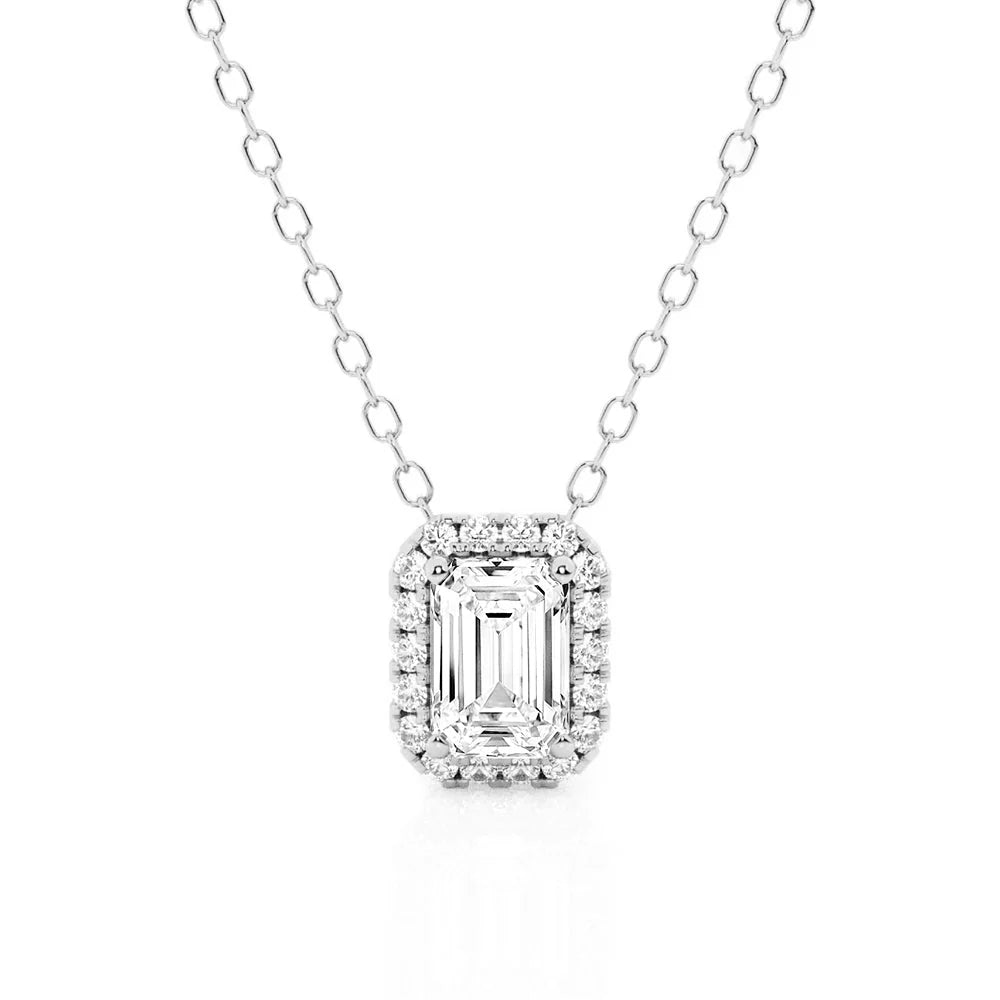 emerald cut necklace  