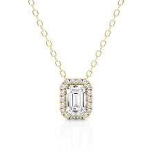 Load image into Gallery viewer, halo moissanite necklace  