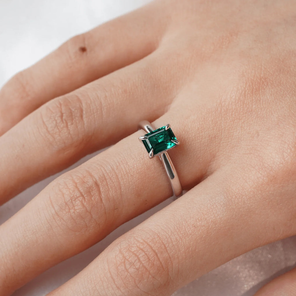 Elegant Hidden Halo Engagement Ring