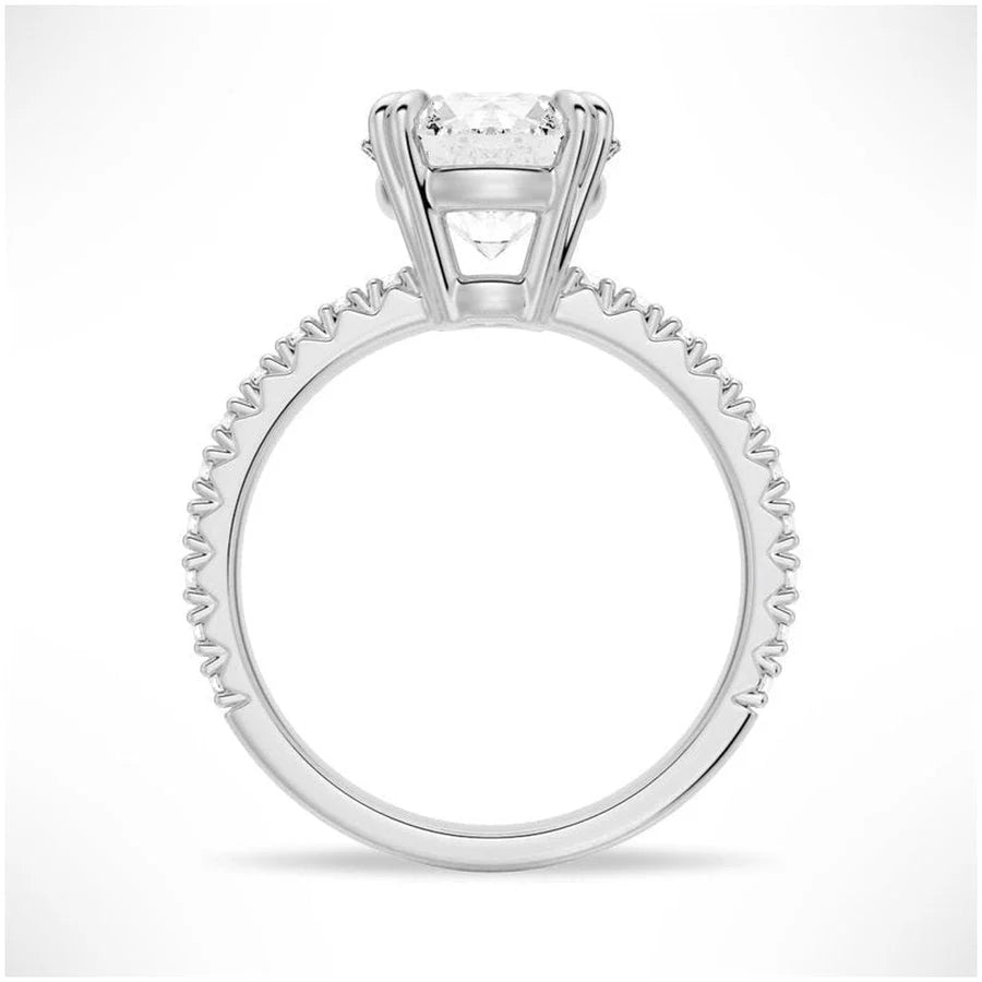 Bold Devil’s Claw Ring with Round Moissanite