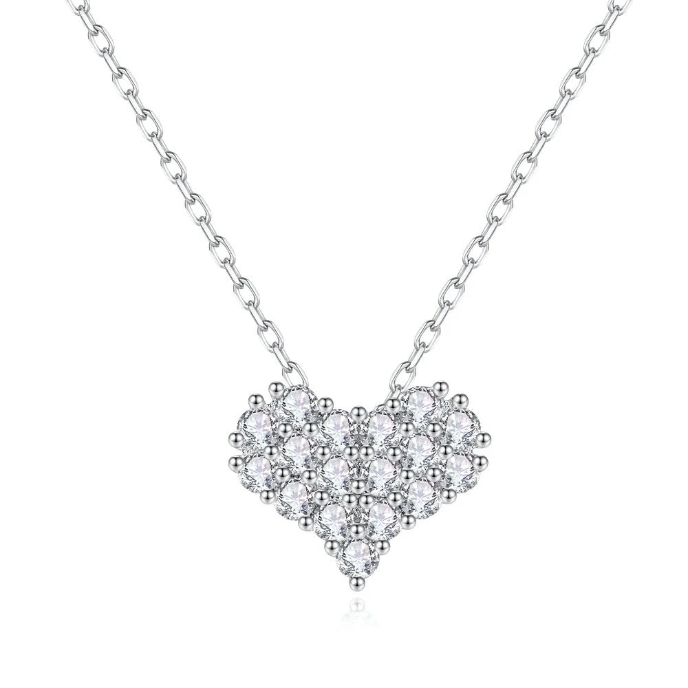 heart moissanite necklace