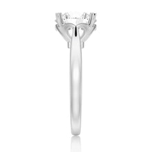 Load image into Gallery viewer, Moissanite Ring with Elegant Minimalist Band