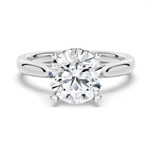 Load image into Gallery viewer, Eternal Heart Solitaire Round Moissanite Ring