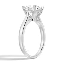 Load image into Gallery viewer, Silver Solitaire Engagement Ring with Moissanite