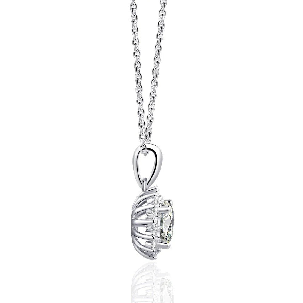 moissanite pendant silver 