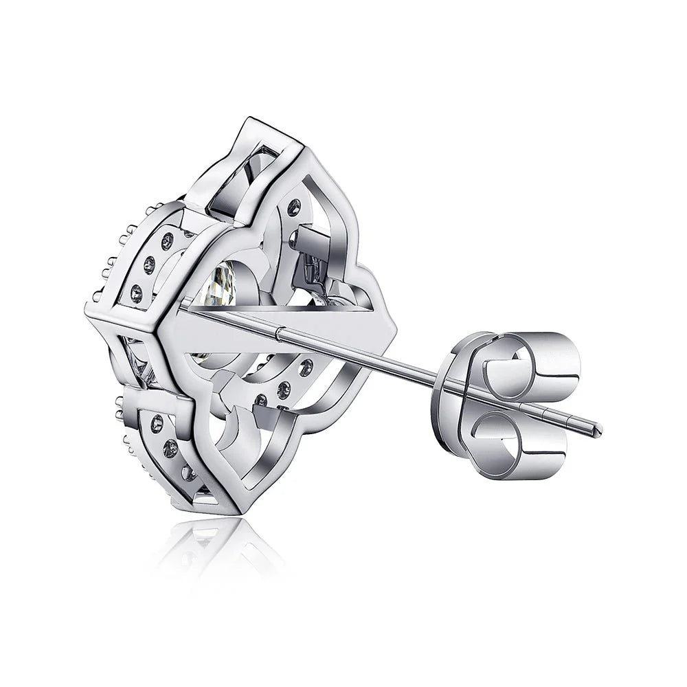 dainty moissanite studs  