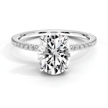 Load image into Gallery viewer, Oval Lab-Grown Diamond Solitaire Engagement Ring