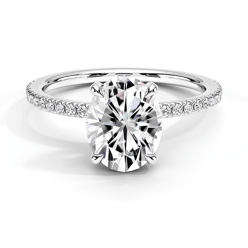Oval Lab-Grown Diamond Solitaire Engagement Ring