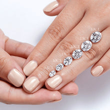 Load image into Gallery viewer, Oval Lab-Grown Diamond Engagement Ring – Four-Prong Solitaire with Hidden Halo
