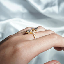 Load image into Gallery viewer, French Pave Moissanite Ring in 14K Gold