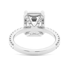 Load image into Gallery viewer, Classic Moissanite Halo Ring with Sparkling Band