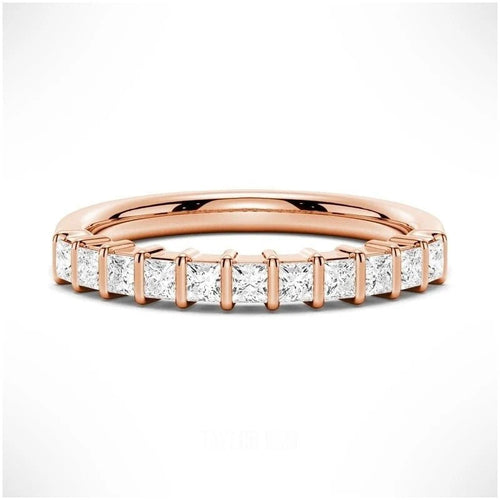 Geometric Sparkle Bridal Band