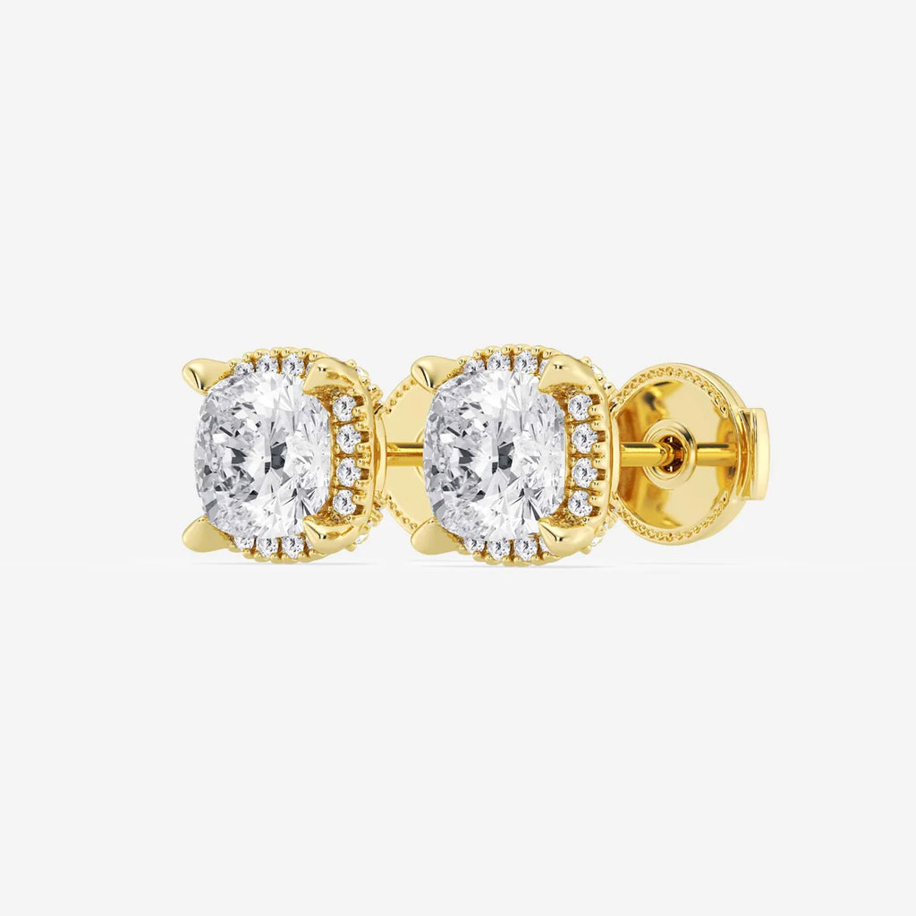 gold moissanite earrings 