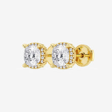 Load image into Gallery viewer, gold moissanite earrings 