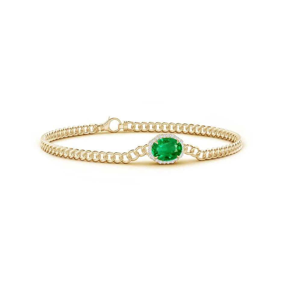 halo emerald bracelet  