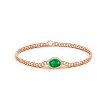 Load image into Gallery viewer, oval halo bracelet  
