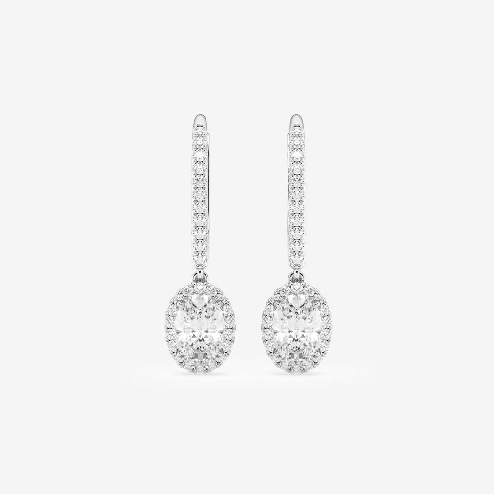 oval moissanite earrings  