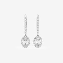 Load image into Gallery viewer, oval moissanite earrings  