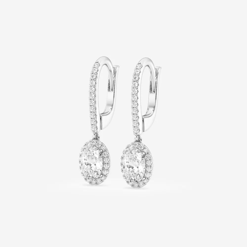 halo drop earrings  