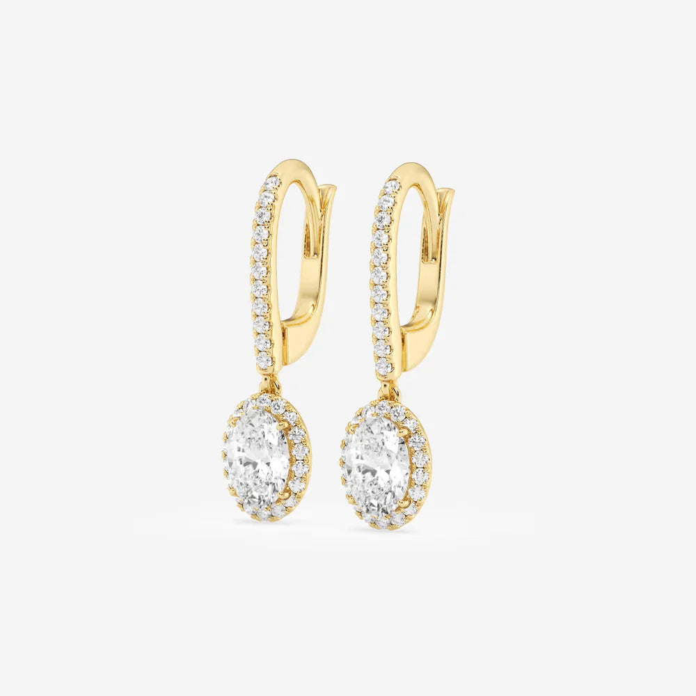 oval cut earrings  