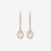 Load image into Gallery viewer, pear moissanite earrings 