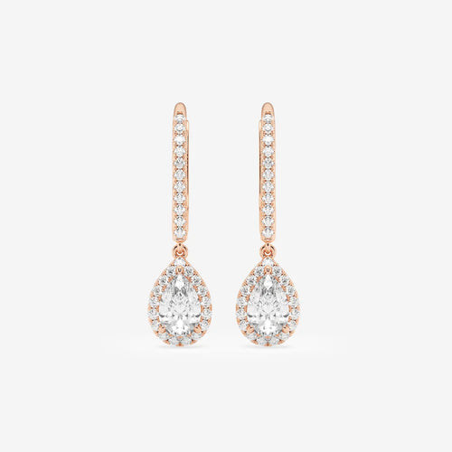 pear moissanite earrings 