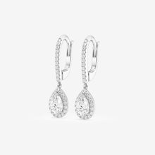 Load image into Gallery viewer, platinum moissanite earrings 