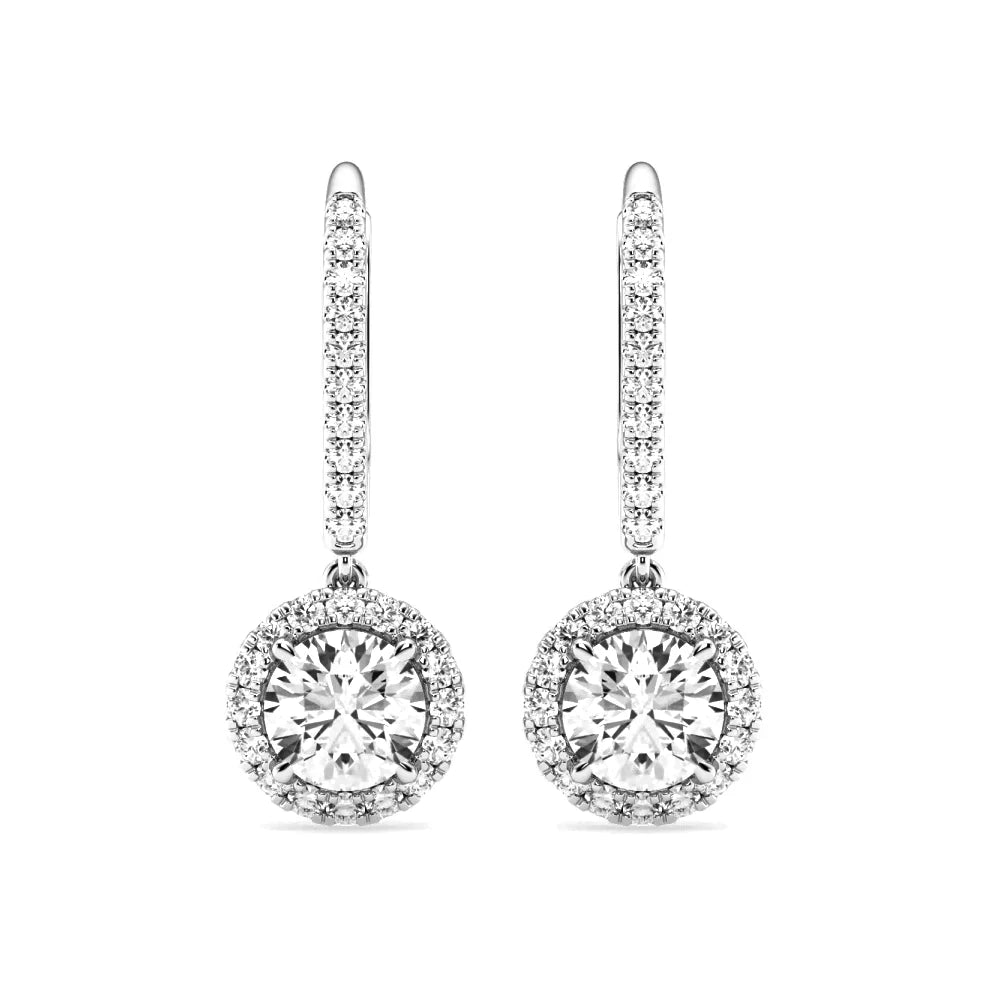 halo drop earrings  