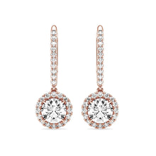 Load image into Gallery viewer, moissanite halo earrings 