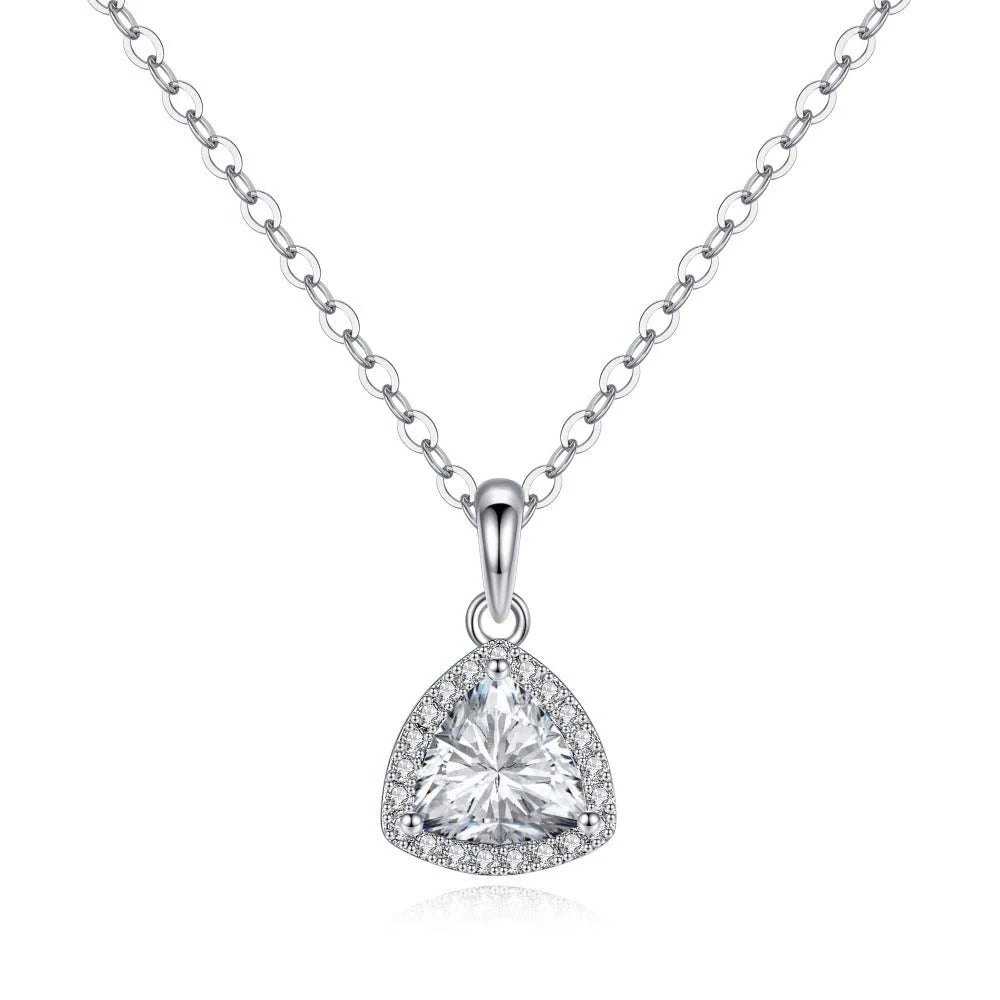 halo moissanite necklace  