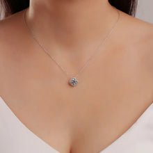 Load image into Gallery viewer, halo moissanite necklace  