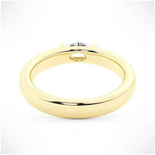 Load image into Gallery viewer, 1 Ct Marquise Moissanite Half Bezel Ring | Stackable Wedding Band in Gold &amp; Silver