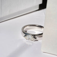 Load image into Gallery viewer, Minimalist Moissanite Ring with Bezel Setting