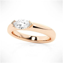 Load image into Gallery viewer, Contemporary Moissanite Wedding Ring in Platinum