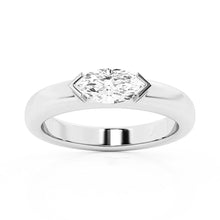 Load image into Gallery viewer, Modern Stackable Moissanite Wedding Ring