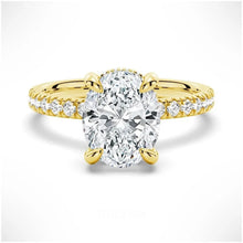 Load image into Gallery viewer, Elegant Oval Cut Moissanite with Accent Stones