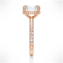 Load image into Gallery viewer, Micropavé Oval Moissanite Engagement Ring | TKEANAAL Fine Jewelry