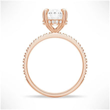 Load image into Gallery viewer, Micropavé Oval Moissanite Engagement Ring | TKEANAAL Fine Jewelry