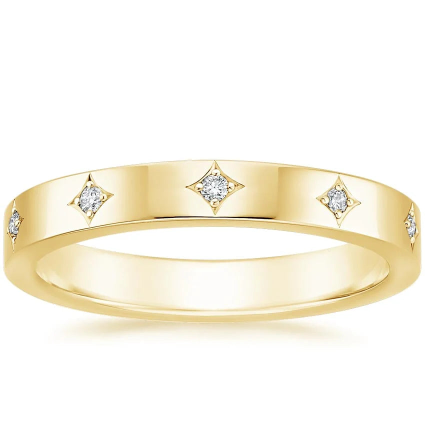 Curved Band with Marquise and Round Cuts