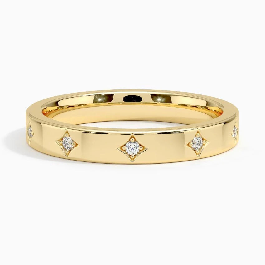 Moissanite Crown Ring in Gold