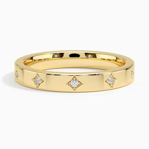 Moissanite Crown Ring in Gold