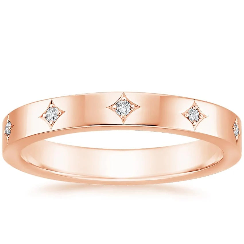 Regal Moissanite Wedding Band for Women
