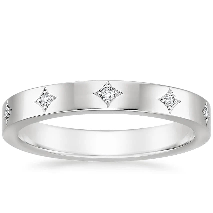 V-Shaped Crown Style Ring for Stacking